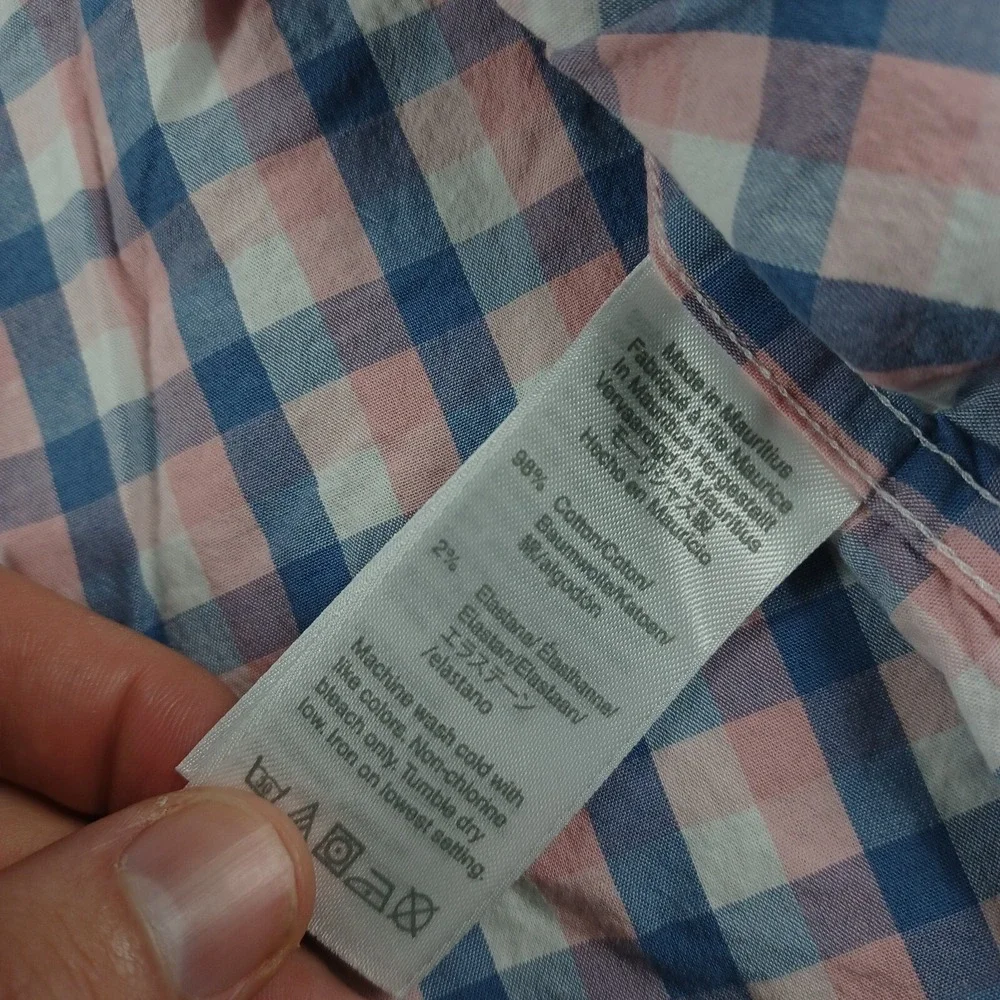 J Crew Shirt Mens Medium Blue Plaid Slim Fit Button Down‎ Preppy Modern